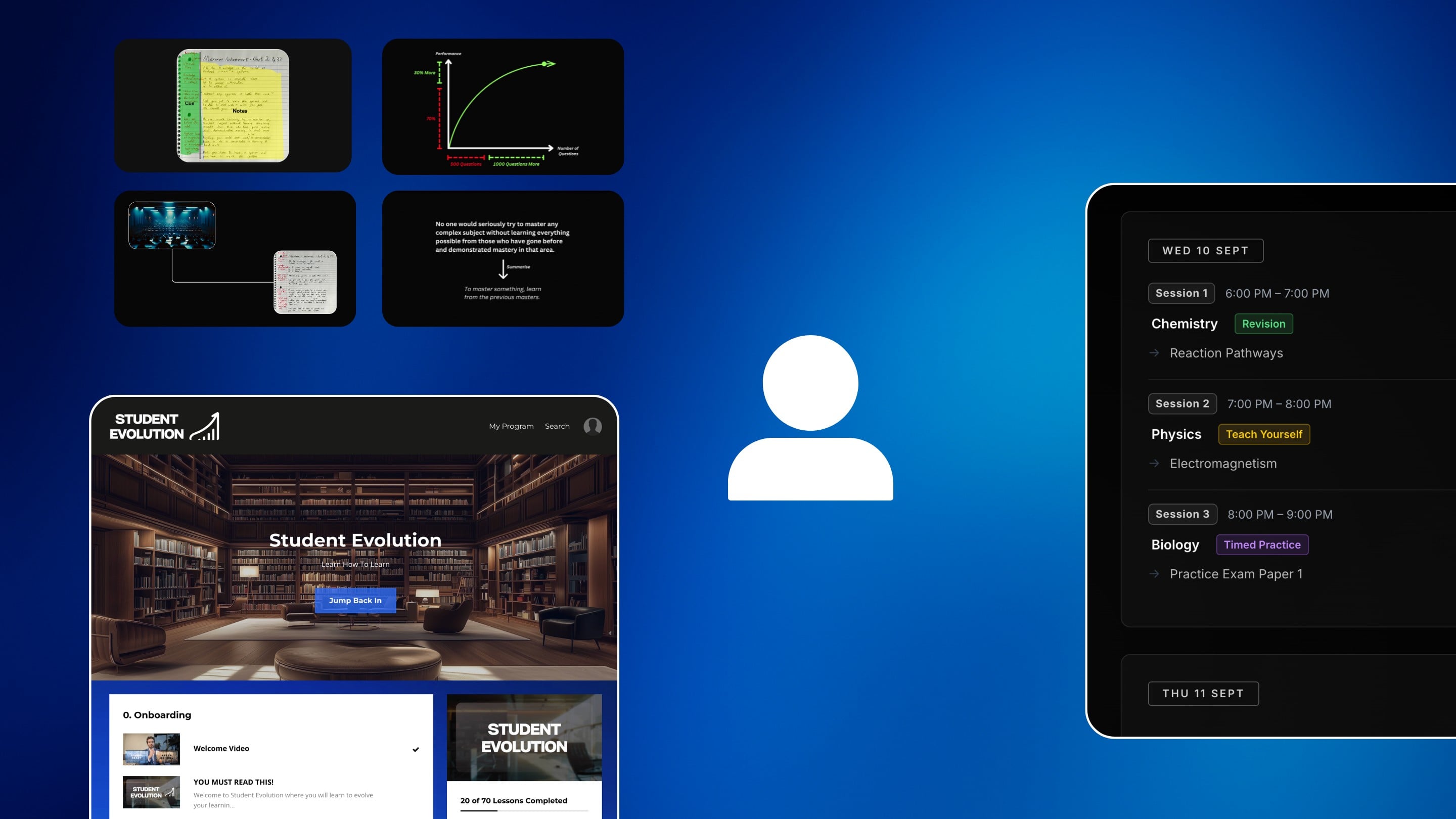 Students progressing with the Student Evolution system